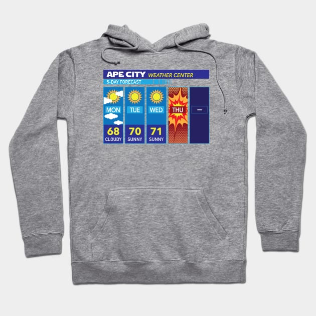 Ape City Weather Forecast Hoodie by DesignWise